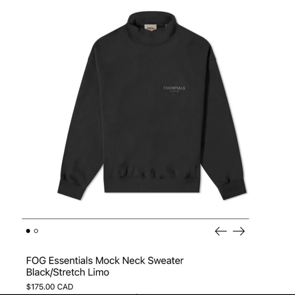 ESSENTIALS Fear Of God Mock Neck Sweater